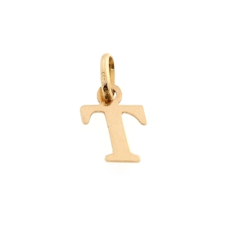 Lettera T in Oro Giallo 18 Kt. 750 Mill. (1,5 Cm)