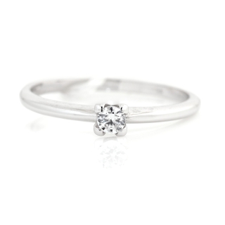 750 Mill. White Gold Ring with Cubic Zirconia Size N-3/4