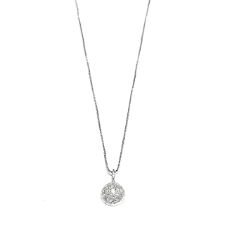 18 Kt White Gold Necklace KT.0.27 F-VVS