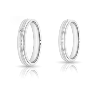 Fede Nuziale in Argento 925 Mill. mod. Laura mm. 4