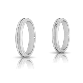 Fede Nuziale in Argento 925 Mill. mod. Marcella mm. 4