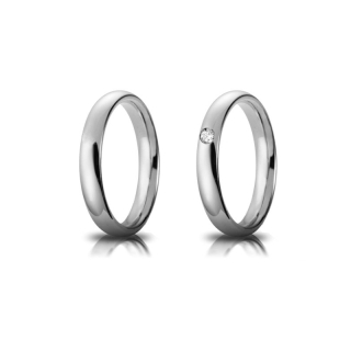 Fede Nuziale in Argento 925 Mill. mod. Confort mm. 3,5