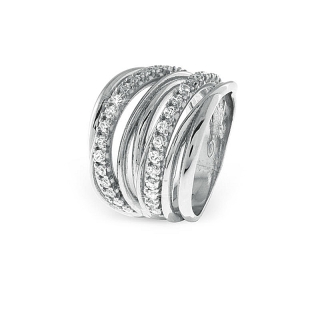 UNOAERRE - White Silver Ring Size Q-1/2