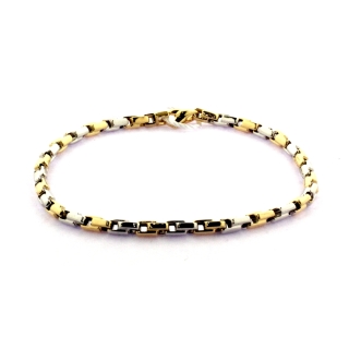 18 Kt. 750 mill. Yellow and White Gold Bracelet - 21 Cm.