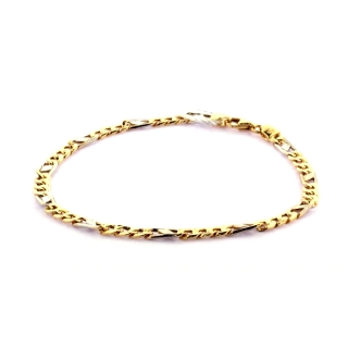 Bracciale in Oro bicolore 18 Kt. 750 mill. - 20 Cm.