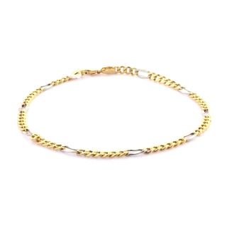 Bracciale in Oro bicolore 18 Kt. 750 mill. - 21 Cm.