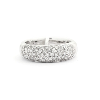 750 Mill. White Gold Ring with 0,85 Ct. Diamonds