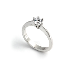 750 Mill. White Gold Ring with 0,40 Ct. G-Vs Diamond
