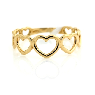 750 Mill. Yellow Gold Ring Size N-3/4