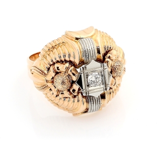 Vintage Gold Ring with Diamonds