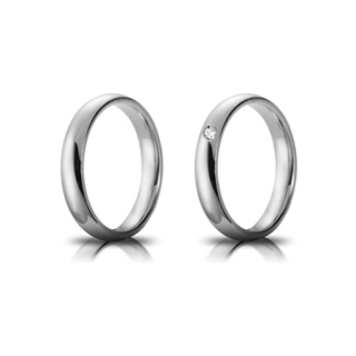 Fede Nuziale in Argento 925 Mill. mod. Confort mm. 4