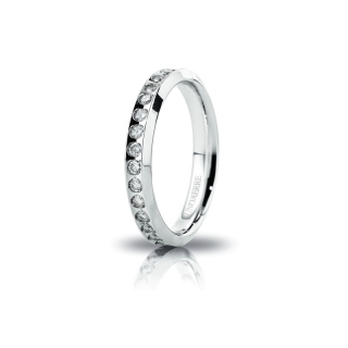 Fede UNOAERRE Oro Bianco 18 Kt. 750 mod. Venere con Diamanti