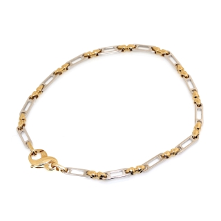 18 Kt. 750 mill. Yellow and White Gold Bracelet - 22 Cm.