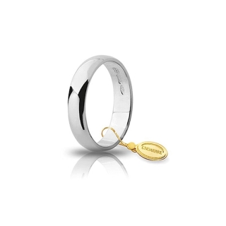 UNOAERRE Wedding Ring in 18k White Gold mod. Larga Gr. 4