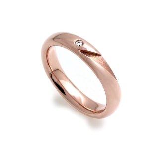 Rose Gold Wedding Ring Mod. Ischia mm. 4