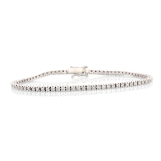 1,45 Ct Natural Diamonds Tennis Bracelet 18Kt. White Gold