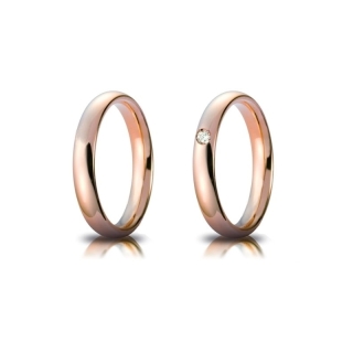 Rose Gold Wedding Ring Mod. Confort mm. 3,5