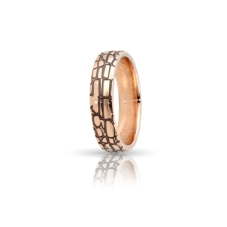 Rose Gold Wedding Ring Mod. Kenya mm. 5