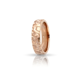 Rose Gold Wedding Ring Mod. Nairobi mm. 5