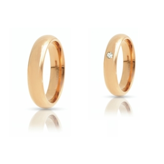 Rose Gold Wedding Ring Mod. Italiana mm. 4,3