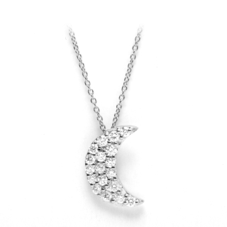 18 Kt White Gold Necklace KT.0.16 F-Vs