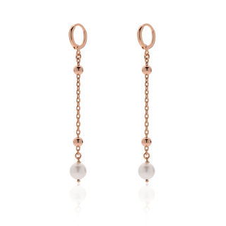 UNOAERRE - Rose Bronze Earrings with Pearls