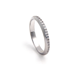 White Gold Wedding Ring mod. Sidney mm. 2,6