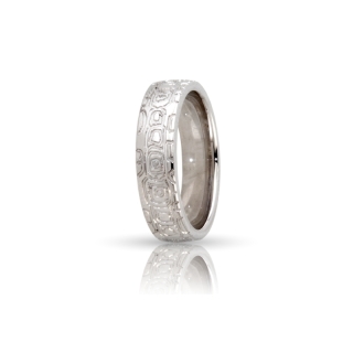 White Gold Wedding Ring mod. Petra mm. 5