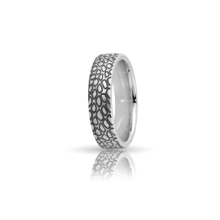 White Gold Wedding Ring mod. Zanzibar mm. 5