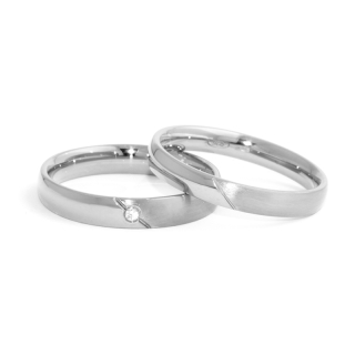 White Gold Wedding Ring mod. Alice mm. 4