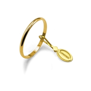 Fede UNOAERRE Oro Giallo 18 Kt. 750 mod. Francesina Gr. 1,50