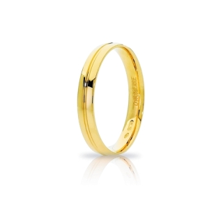 UNOAERRE Wedding Ring in 18k Yellow Gold mod. Lyra