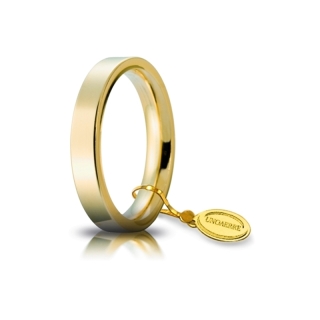 Fede UNOAERRE Oro Giallo 18 Kt. 750 mod. Cerchio di Luce 3,5 mm.