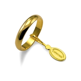UNOAERRE Wedding Ring in 18k Yellow Gold mod. Classic Gr. 4