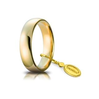 Fede UNOAERRE Oro Giallo 18 Kt. 750 mod. Comoda 5 mm.