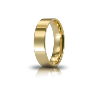 Fede UNOAERRE Oro Giallo 18 Kt. 750 mod. Cerchio di Luce 5 mm.