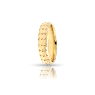 Yellow Gold Wedding Ring mod. Aurora mm. 5