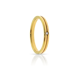 Yellow Gold Wedding Ring mod. Sara mm. 2,5