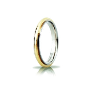 Fede UNOAERRE Oro Bicolore 18 Kt. 750 Mod. Andromeda Slim