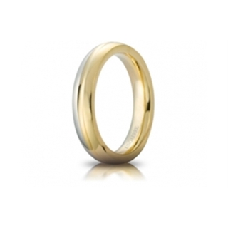 Fede UNOAERRE Oro Bicolore 18 Kt. 750 Mod. Eclissi Gr. Da 6,70 a 7,20